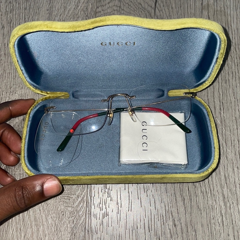 Gucci frameless prescription glasses (without prescription lenses in them now)